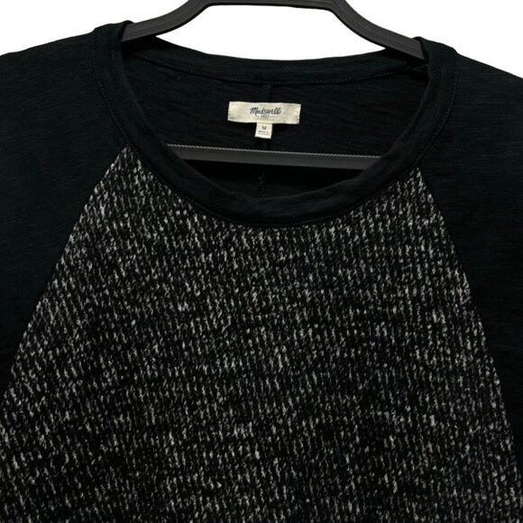 Madewell Womens Textured Black Sweater With Side Buttons Size M - Picture 4 of 8